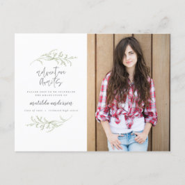 Abenteuer erwartet Abschluss-Party-Fotoeinladung Ankündigungspostkarte