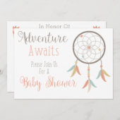 Abenteuer erwartet Babyparty-Einladung Einladung (Vorne/Hinten)