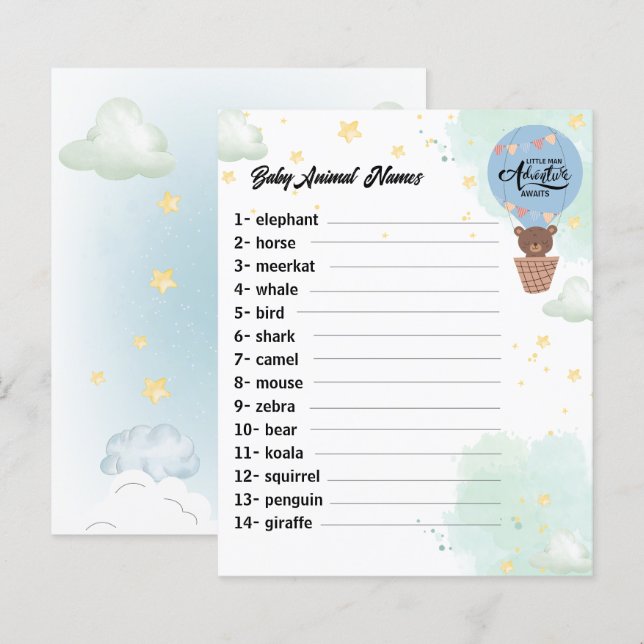 Abenteuer erwartet Bear fun Dusche Baby tierspiel (Vorne/Hinten)