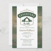 Abenteuer erwartet Camping Graduation Party Einladung (Vorderseite)