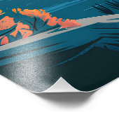 Abenteuer erwartet, direkt außerhalb des Horizonts Fotodruck (Ecke)