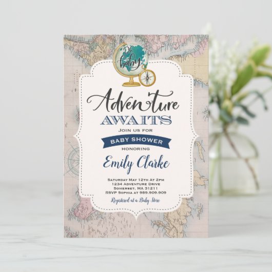 Abenteuer erwartet einladung (Stehend Vorderseite)