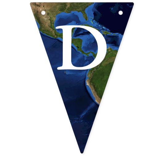 Abenteuer erwartet Erdkugel-Weltkarte Wimpelkette (Zweite Fahne)