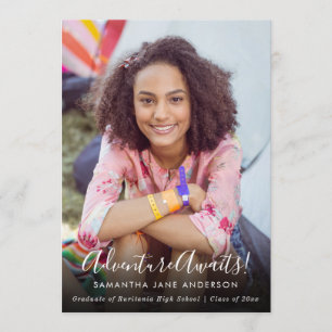 Abenteuer erwartet Foto-Abschluss-Mitteilung Ankündigung