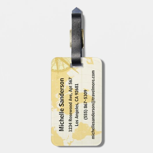 Abenteuer erwartet Gepäckanhänger (Rückseite vertikal)