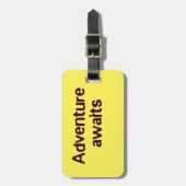 Abenteuer erwartet Gepäckmarke Gepäckanhänger (Vorderseite vertikal)