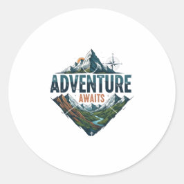 Abenteuer erwartet Gipfel & Täler Classic Stickers