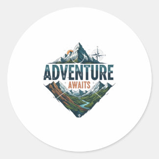 Abenteuer erwartet Gipfel & Täler Classic Stickers