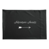 Abenteuer erwartet grüne, schwarze u. weiße kissenbezug (Rückseite-Rechts)