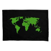 Abenteuer erwartet grüne, schwarze u. weiße kissenbezug (Vorderseite-Links)