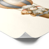 Abenteuer erwartet Hot Air Ballon mit Lamb & Teddy Poster (Ecke)