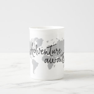 Abenteuer erwartet Karten-Tasse Porzellantasse