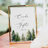 Abenteuer erwartet Kiefernbäume Karten und Geschen Poster