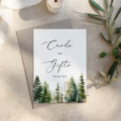 Abenteuer erwartet Kiefernbäume Karten und Geschen Poster