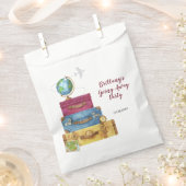 Abenteuer erwartet Koffer Abschied weg Geschenktütchen (Ausgeschnitten)