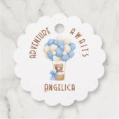 Abenteuer erwartet Luftballon Geschenkanhänger (Rückseite)