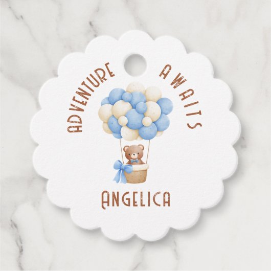 Abenteuer erwartet Luftballon Geschenkanhänger (Vorderseite)