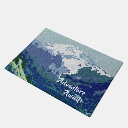 Abenteuer erwartet Monte Hood Fußmatte (Schrägansicht)