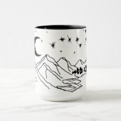 Abenteuer erwartet Mountainsee-Stern-Tasse Tasse (Zentrum)