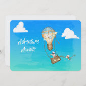 Abenteuer erwartet Niedliche Tiere Personalisierte Einladung (Vorne/Hinten)