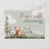 Abenteuer erwartet niedliche Waldbärendusche Begleitkarte (Vorderseite)