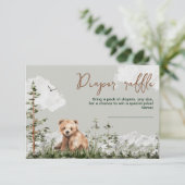 Abenteuer erwartet niedliche Waldbärendusche Begleitkarte (Stehend Vorderseite)