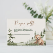 Abenteuer erwartet niedliche Waldbärendusche Begleitkarte (Stehend Vorderseite)