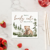 Abenteuer erwartet niedliche Waldbärendusche Serviette (Beispiel)