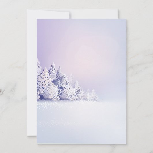 Abenteuer erwartet Pine Tree Forest Snow Retiremen Einladung (Rückseite)