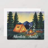 Abenteuer erwartet postkarte (Vorne/Hinten)