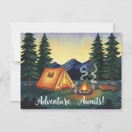 Abenteuer erwartet postkarte