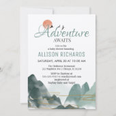 Abenteuer erwartet Süd korea Reise Babydusche Einladung (Vorderseite)