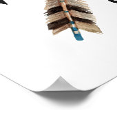 Abenteuer erwartet Typografie-Tribal Arrows Compas Poster (Ecke)