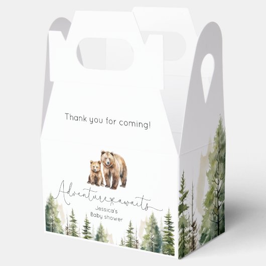 Abenteuer erwartet Waldbärendusche Geschenkschachtel (Geöffnet)