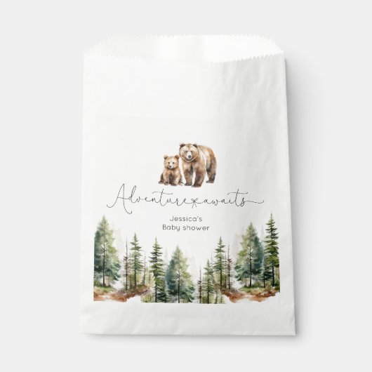 Abenteuer erwartet Waldbärendusche Geschenktütchen (Vorderseite)