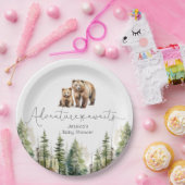 Abenteuer erwartet Waldbärendusche Pappteller (Party)