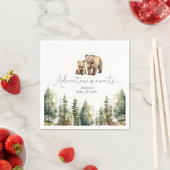 Abenteuer erwartet Waldbärendusche Serviette (Beispiel)