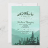 Abenteuer erwartet Waldgebirge Grüne Pension Einladung (Vorderseite)
