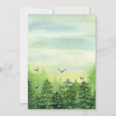 Abenteuer erwartet Waldgebirge Vogelschutz Einladung (Rückseite)