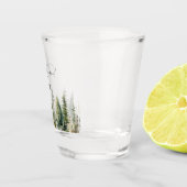 Abenteuer erwartet Waldkiefern Hochzeit Schnapsglas (Rechts)