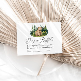 Abenteuer erwartet Waldlandbärentaucher-Raffle Begleitkarte