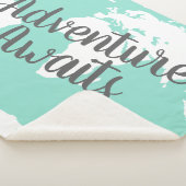 Abenteuer erwartet weiße Weltkarte u. Minze Sherpadecke (3/4)