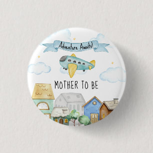 Abenteuer erwartet werdende Mutter Aviator Baby-Pa Button