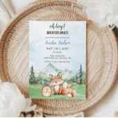 Abenteuer erwartet Woodland Animal Baby Shower Einladung