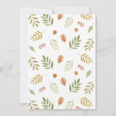 Abenteuer erwartet Woodland Animals Baby Shower Einladung (Rückseite)