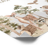 Abenteuer erwartet Woodland Animals Baby Shower Fo Poster (Ecke)