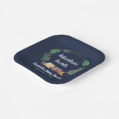 Abenteuer erwartet Woodland Animals Baby Shower Pappteller (Gewinkelt)