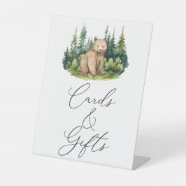 Abenteuer erwartet Woodland Baby Shower Cards & Gi Sockelschild