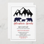 Abenteuer erwartet Woodland Bear Baby Shower by Ma (Vorne/Hinten)