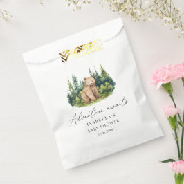 Abenteuer erwartet Woodland Bear Baby Shower Geschenktütchen